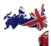 Emblème du drapeau de l'Angleterre - Couvrir les petites rayures Aluminium Chrome Car autocollants | Offrez une excellente résistance Union Jack Car Flaags | Angleterre Unions Jacks Flags pour le tron
