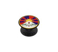 Emblème du Drapeau tibétain du Tibet Gratuit pour restaurer Le dalaï-Lama PopSockets PopGrip Adhésif