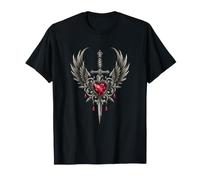 Emblème du Guerrier sacré en Forme de cœur Ru ilé T-Shirt