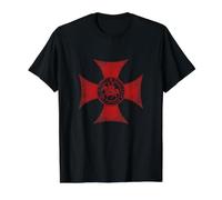 Emblème en Forme de Croix des Templiers Sigillum MILITUM XPISTI T-Shirt Graphique avec Valeur