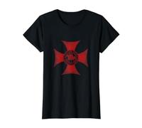 Emblème en Forme de Croix des Templiers Sigillum MILITUM XPISTI T-Shirt Graphique avec Valeur