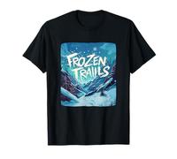 Emblème Frozen Trails pour Une Aventure Froide en Hiver T-Shirt