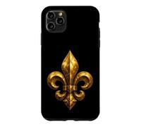 Emblème héraldique de Fleur de lys blindé avec détails rivetés Coque pour iPhone 11 Pro Max
