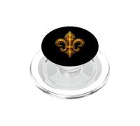Emblème héraldique Mystique Fleur de lys avec Art runique Antique PopSockets PopGrip pour MagSafe