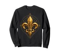 Emblème héraldique sacré Fleur de lys géométrique Sweatshirt