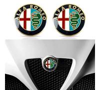 Emblème Logo Crête Signe Hayon pour Alfa Romeo, 74MM Voiture Avant Pare-Chocs Arrière Tronc Emblème Autocollant,B