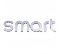 Emblème Logo pour Smart Forfour W454 2004-2006, Badge Logo Autocollants Auto EmblèMe Autocollant Emblème Insigne D'emblème Logo Emblem Avant Arrière Capot,Silver-Back