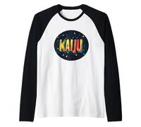 Emblème monstre Kaiju pour les amateurs de cinéma Manche Raglan