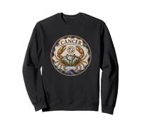 Emblème mosaïque du Zodiaque Cancer Crabe Sweatshirt