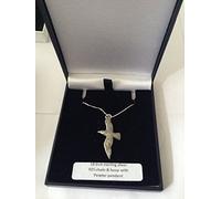 Emblème mouette PP-B17 en étain anglais sur un collier en argent sterling 925 de 66 cm