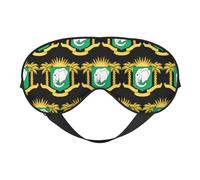 Emblème national de la Côte d'Ivoire 5 Masques de sommeil Emblème national de la Côte d'Ivoire Sangle réglable Masque pour les yeux doux pour femmes Hommes Voyage Travail Maison