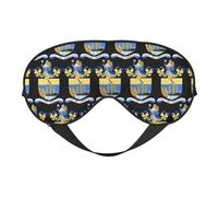 Emblème national de Sainte-Hélène 6 Masques de sommeil avec emblème national de Sainte-Hélène Masque pour les yeux souple à sangle réglable pour femmes et hommes Voyage Travail Maison