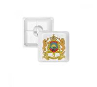 Emblème National du Maroc Afrique - PBT - Clavier mécanique - Blanc - OEM - sans Marquage R3 Multicolore
