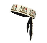 Emblème national du Wisconsin 2 Bandeau à nouer unisexe pour adulte avec emblème national du Wisconsin, évacuant l'humidité, idéal pour la course, le yoga et le vélo