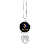Emblème National Irlandais pour rétroviseur de Voiture, Accessoires Suspendus, Ailes d'ange, Pendentif Porte-Bonheur pour intérieur de Voiture