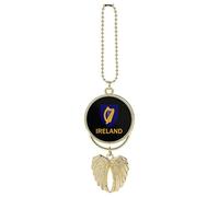 Emblème National Irlandais pour rétroviseur de Voiture, Accessoires Suspendus, Ailes d'ange, Pendentif Porte-Bonheur pour intérieur de Voiture