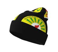 Emblème National Madagascar Unisexe Beanie Knitted Hat Knitted Beanie Hat pour Homme et Femme Madagascar Bonnet de Montre à Revers Bonnet Tricoté Doux et Chaud Ski Hats