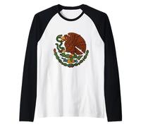 Emblème National Mexicain de la mythologie aztèque Vintage Manche Raglan