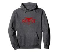 Emblème Patriot Eagle : Bold American Pride Sweat à Capuche, Unisexe pour Adultes, Chiné Foncé, XXL