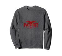 Emblème Patriot Eagle : Bold American Pride Sweatshirt, Unisexe pour Adultes, Chiné Foncé, M