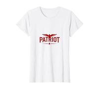 Emblème Patriot Eagle : Bold American Pride T-Shirt, Femme, Blanc, XS