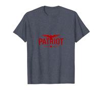 Emblème Patriot Eagle : Bold American Pride T-Shirt, Homme, Bleu Chiné, XXL