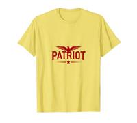 Emblème Patriot Eagle : Bold American Pride T-Shirt, Homme, Citron, M