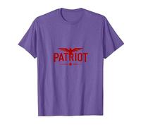 Emblème Patriot Eagle : Bold American Pride T-Shirt, Homme, Violet Chiné, S