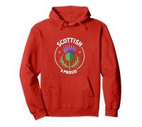 Emblème Patriotique écossais et Fier Chardon Sweat à Capuche, Unisexe pour Adultes, Rouge, S