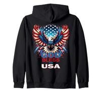 Emblème Patriotique « God Bless The USA Awesome Eagle » Sweat à Capuche