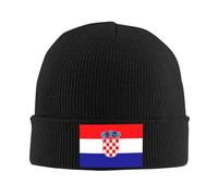 Emblème personnalisé de la Croatie Eagle Bonnet Bonnet Hip Hop Tricot pour Femmes Hommes Chapeau Ajustable Hiver Chaud Chapeau de Luxe