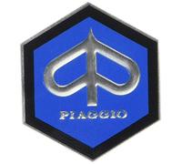 Emblème « Piaggio » en Cascade Hexagonale en Aluminium, Autocollant 49X43 Mm pour Vespa Sprint/Rallye Etc.