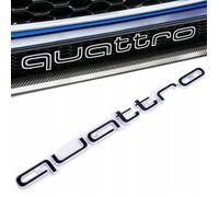 Emblème QUATTRO Signe Insigne Logo Grill Avant Noir Decoration Vehicule Adaptation Audi
