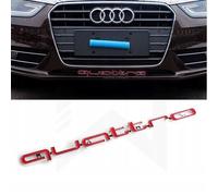 Emblème QUATTRO Signe Insigne Logo Grill Avant Rouge Decoration Vehicule Pour Audi