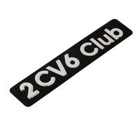 Emblème rectangulaire long sur malle arrière - 2cv6 Club
