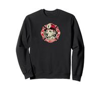 Emblème rétro pour Chien Dalmatien Sweatshirt
