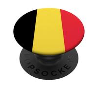 Emblème Rond Drapeau Belge PopSockets PopGrip Adhésif