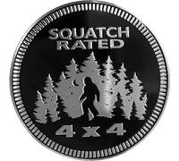 Emblème Squatch pour voiture, 10,2 x 10,2 cm, badge Bigfoot 3D en métal, compatible avec Jeep Wrangler véhicules, camions, SUV, autocollant rond automobile