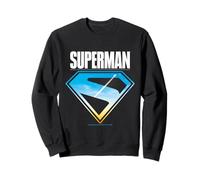 Emblème Superman Bouclier Coucher de Soleil Ciel Icône Diamant Logo Sweatshirt