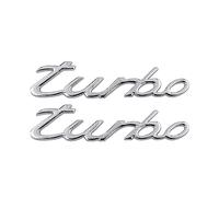 Emblème TURBO Autocollant universel pour style de voiture - Autocollant décoratif Logo (Argent)
