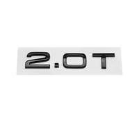 Emblème universel pour coffre de voiture 1.8T 2.0T 3.0T Chrome Noir Autocollant décoratif (2.0T Noir brillant)