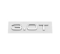 Emblème universel pour coffre de voiture 1.8T 2.0T 3.0T Chrome Noir Autocollant décoratif (3.0T Chrome Argent)