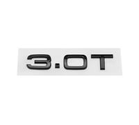 Emblème universel pour coffre de voiture 1.8T 2.0T 3.0T Chrome Noir Autocollant décoratif (3.0T Noir brillant)