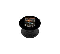 Emblème Vintage d'éruption de Lave du Parc National des volcans d'Hawaï PopSockets PopGrip Adhésif