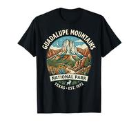 Emblème Vintage du désert du Texas, Parc National des Montagnes de Guadalupe T-Shirt