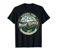 Emblème Vintage du Parc National du Mont Rainier Washington State T-Shirt