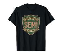 Emblème Vintage Officiel Semi-retraité T-Shirt