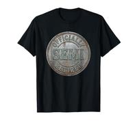 Emblème Vintage Officiel Semi-retraité T-Shirt
