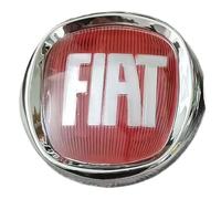 Emblèmes de Voiture pour Fiat 2013 2014,Car Sticker Accessoires Badge Decal Capot Coffre Autocollants Logo Insigne 3D Badge Décoration Sticker Résistant,Red