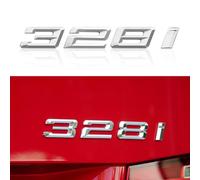 Emblèmes pour coffre de voiture avec numéro de voiture, lettres, mots, autocollants ABS, compatibles avec BMW Série 3 328i, décoration, accessoires (blanc)